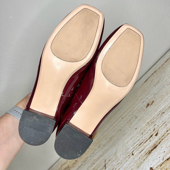 Halogen Genuine Leather Maroon Studded Loafers Size 7.5M - Picture 8 of 10